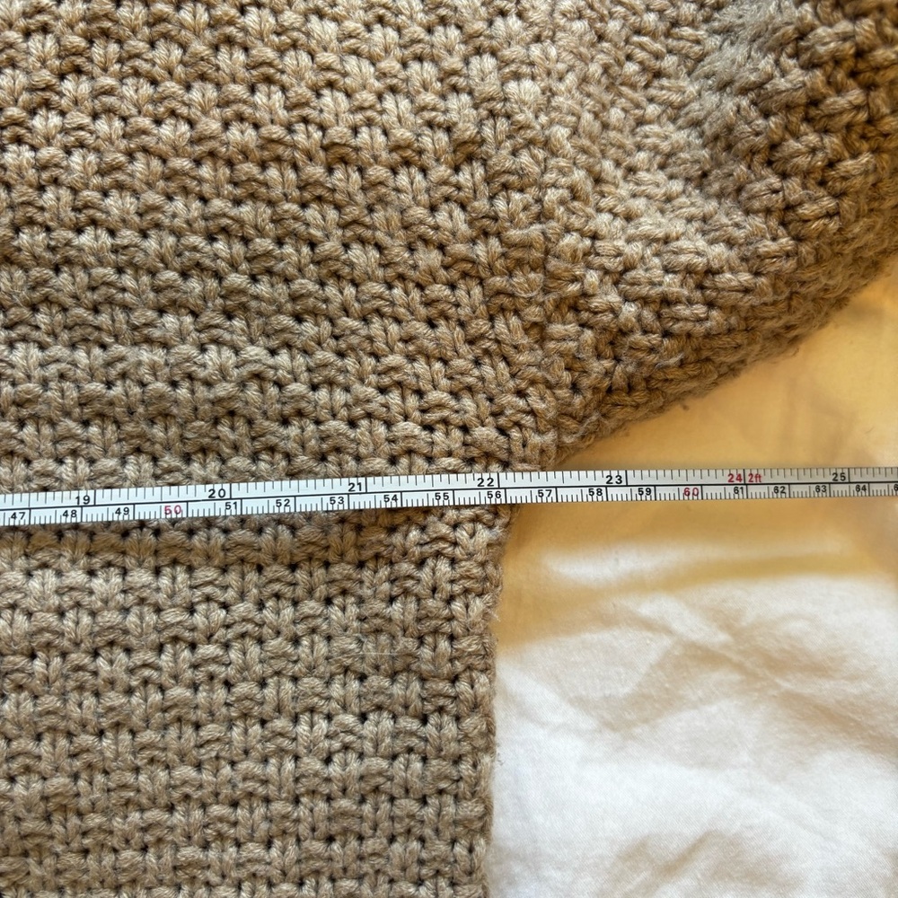Women's Pullover Sweater Funnel Rolled Neck Preppy Chunky Fisherman Size M - Picture 6 of 7